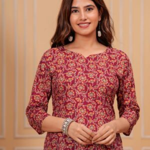 Ikat printed kurti